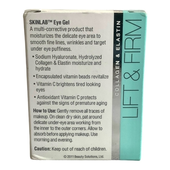 NIB SKINLAB Lift & Firm Eye Gel Hydrolyzed Collagen Elastin Eye Antioxidant Gel - Picture 3 of 4